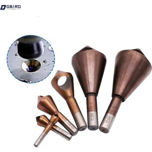 HSS CO M35 Countersink Deburring Drill Bit Metal Taper Stainless Steel Hole Saw Cutter Chamfering Power Drill Tool