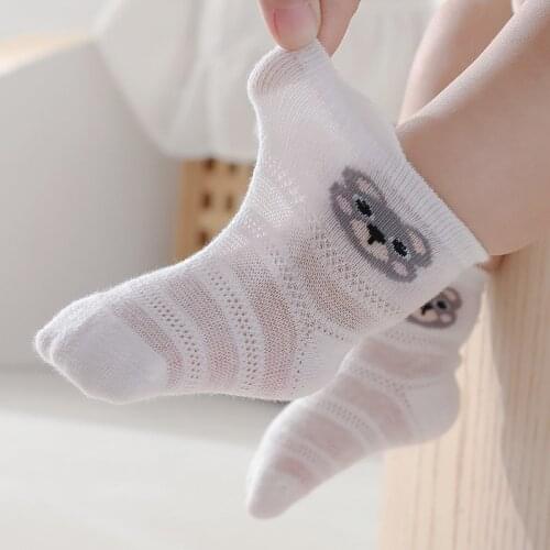 Baby Socks Cartoon Baby Cotton Socks Thin Boys and Girls Mesh Socks Children Spring and Summer Socks