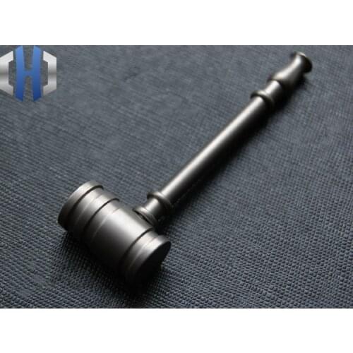 EDC Matte Handmade Titanium Alloy Portable Mini Pipe Without Filter Cigarette Holder