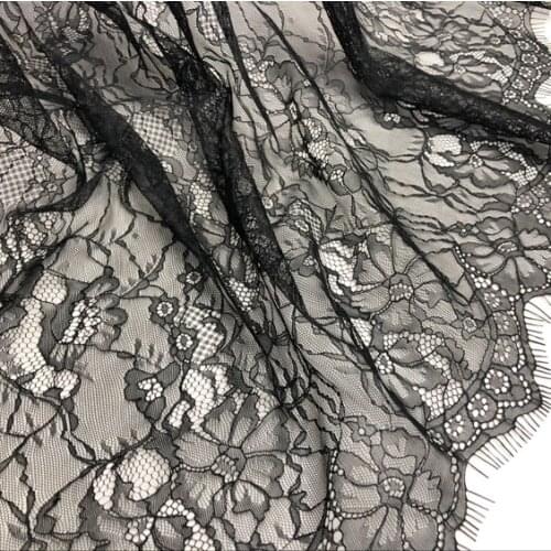 LASUI 1.5m *1.5m elegant 6 colors skin-friendly Soft eyelash lace fabric French lace Dress fashion cloth material C0232