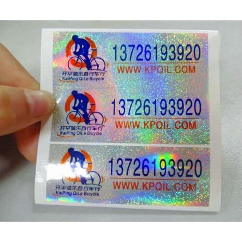Laser sticker custom logo printing