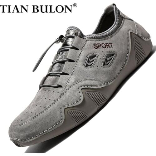 Men Casual Shoes Leather Designer Sneakers Men Breathable Loafers Luxury Brand Boat Shoes Male Driving Shoes Zapatillas Hombre