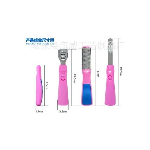 100sets 3 in 1 Exfoliating Manicure Pedicure Knife Dead Skin Remover Cuticles Removal Exfoliator File Rasp Tool by DHL