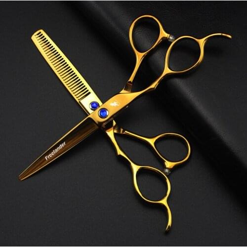 Left hand Hairdressing Scissors 6" Flat left-handed Hair Cutting Tool Shears Teeth Scissors Thinning Hairdressing Styling