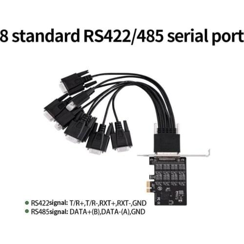 PCI/PCI-E 8 Ports Serial Card PCI-Express Controller Card to RS422 RS485 /RS232 Multi Serial PCIe with Fan Out Cable