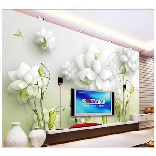 Custom High-end 3d photo wallpaper 3d murals wallpaper Flower wallpaper Hand-painted horseshoe 3D TV set wall room decoration