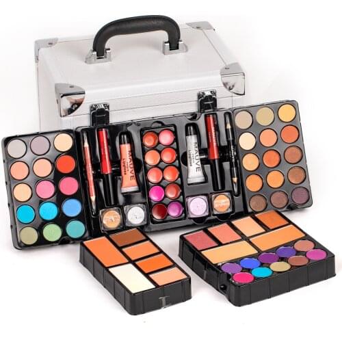 Mauve Professional 50 Color Eyeshadow Blush Cosmetic Foundation Face Powder Makeup Sets Eye Shadows Palette
