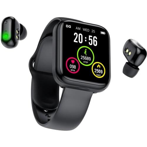 X5 TWS Smart Watch Wireless Earphones Bluetooth Headset Two In One 1.54 Inch Call Music Sport Band Smartwatch For Android IOS