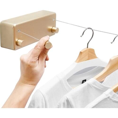 Indoor And Outdoor Retractable Clothesline Punch Free Clothes Dryer 25kg/4.2m Clothes Line Balcony Laundry Drying Dropshipping