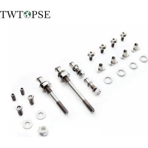 Titanium Bicycle Brake Bolt Screws Set For Brompton Folding Bike Ultralight Caliper Bolt Set 37g & Brake Pad Screws Nuts Set 14g