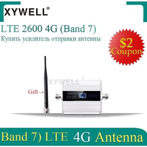 XYWELL Russia 2600Mhz LTE 4G Cellular Mobile Signal Booster 4G (FDD Band 7) Cell phone Signal Repeater 65dB LTE 4G Amplifier
