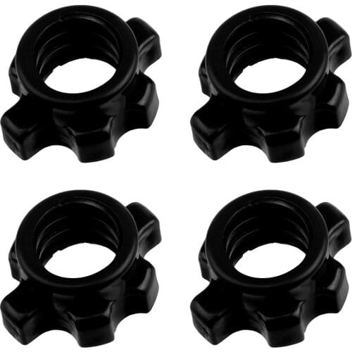 4 Pcs Dumbbell Bar Nut Barbells Spin Screw Clamp Fitness Equipment Accessories