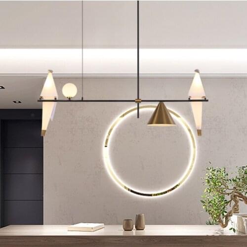 Vintage stone crystal light globe design lamp modern led chandelier nordic decoration home avizeler living room decoration