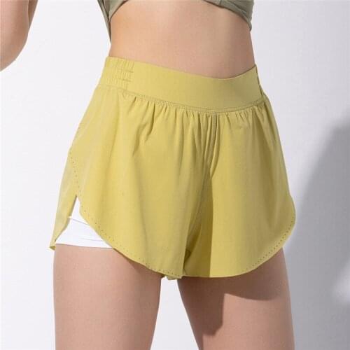 Womens Anti-exposure Running Short Breathable Fitness Leggings Female 2 In 1 Marathon Quick Dry Shorts Gym Jogging Yoga Shorts