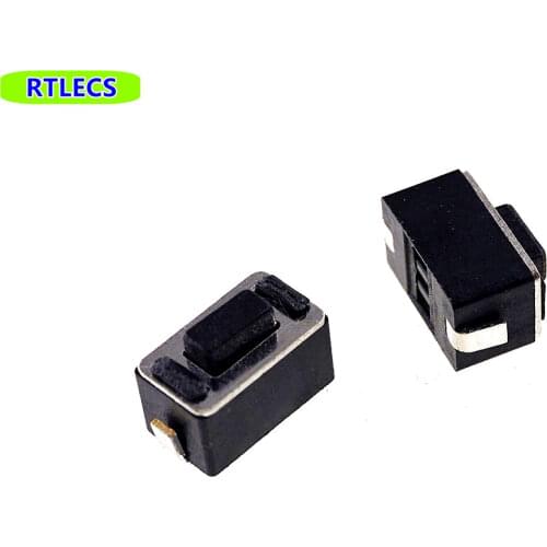 100 pcs Tact Switch 3.5x6 mm Height 5.0 / 4.3 mm Surface Mount PCB J Bend Outward SPST-NO Tactile Feel Cross DTSM-31 DTSM-32