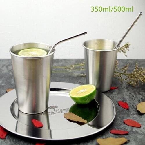 Korean Ins Industry Style 304 Stainless Steel Spray Paint metal mugs Beer Cup Cold Water Drinks Cup Household Gargle Cup