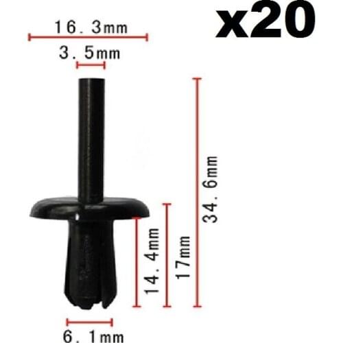 20pcs Nylon For Volvo Bumper Cover Retainer Clip Rivet Fastener 740 & 760 1993-On 1268176-3