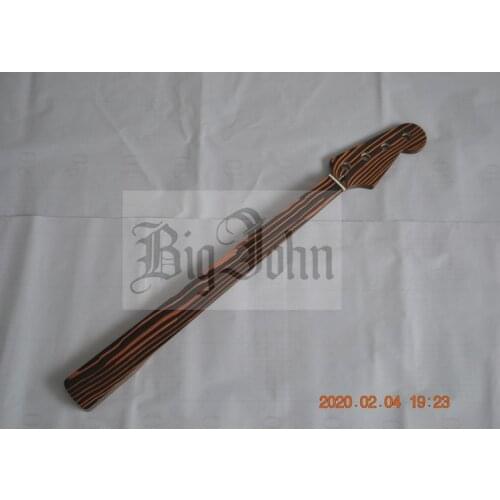 4 string zebrawood fretless electric bass neck zebrawood fingerboard