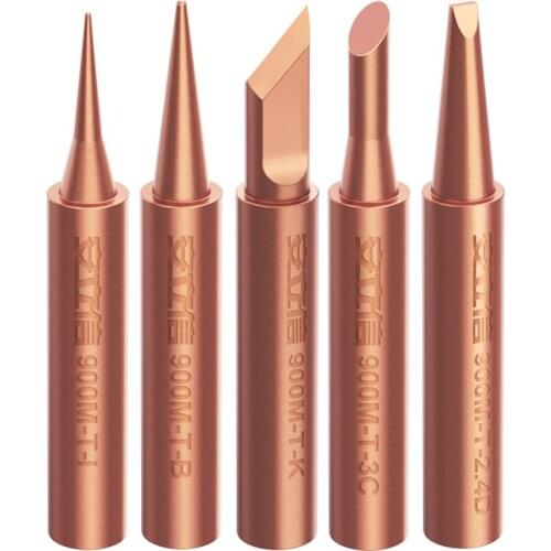 5PCS 900M-T B/I K/3C/2.4D Pure Copper Lead-free Universal 936 900M-T-K 900M-T-I Soldering Station Soldering Iron Sting Handle