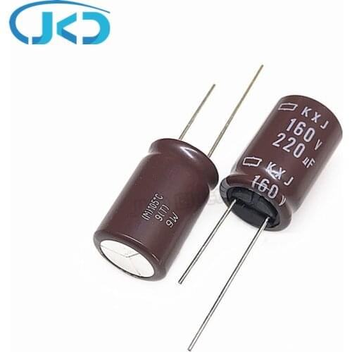 5pcs/lot 160v 220uf NCC KXJ Series 10*25mm high-frequency low-impedance aluminum electrolytic capacitor 220uf 160v NIPPON