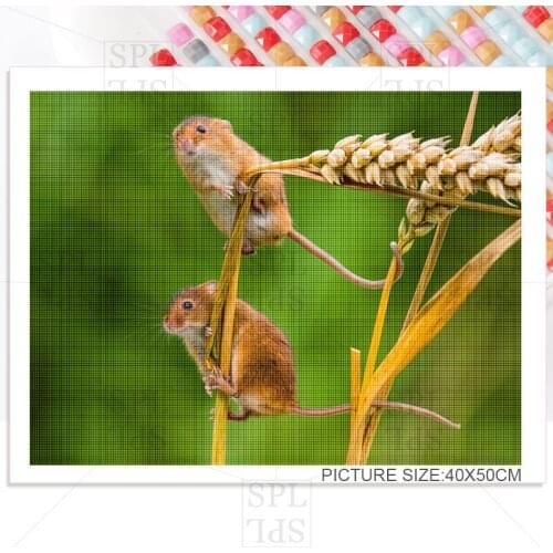 Plant Diamond Painting Wheat Ear Natural Wall Picture for The Living Room Handmade Paste Drill Embroidery DIY Gift Wall Art