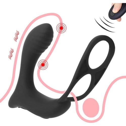 Anal Plug Male Prostate Massage Vibrator Prostate Stimulator Butt Plug Delay Ejaculation Sex Toy For Men Silicone