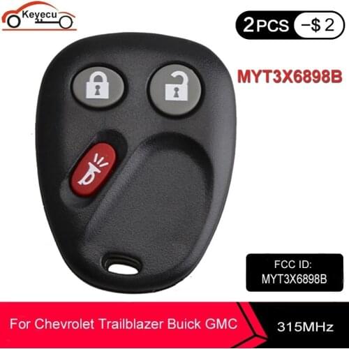 KEYECU 315Mhz MYT3X6898B 3 Buttons Car Remote Control Key Fob For Chevrolet Trailblazer For Buick Rainier For GMC Envoy Car Key