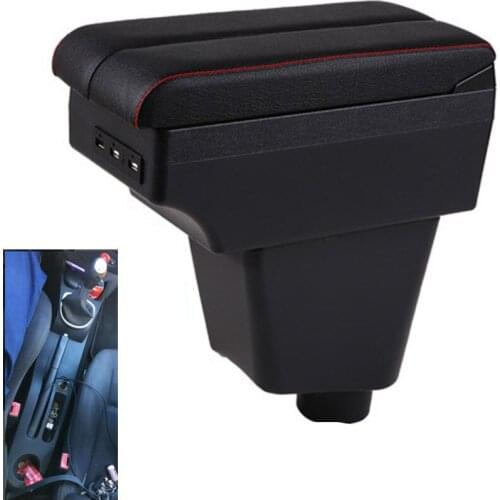 For Renault Clio Captur Armrest box central Store content box with USB interface
