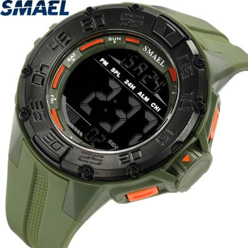Smael Watch Big Dial Men Sports Watches Military Army LED Digital S shock Electronic Watch 1543 Luminous relogio masculino 2020