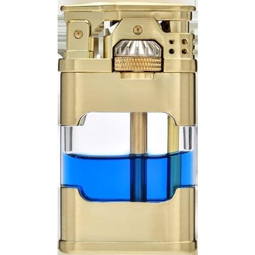 CHIEF Transparent Oil Tank Kerosene Refueling Lighter Mechanical metal gasoline lighter