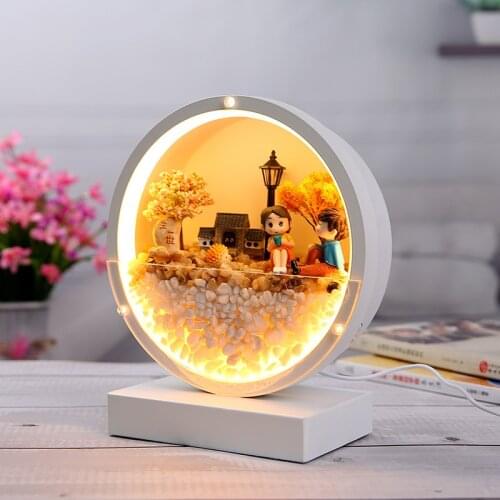 Preserved flowers table lamps desk lamp lights ornaments Valentines Day gifts wedding birthday gift for bedroom Christmas