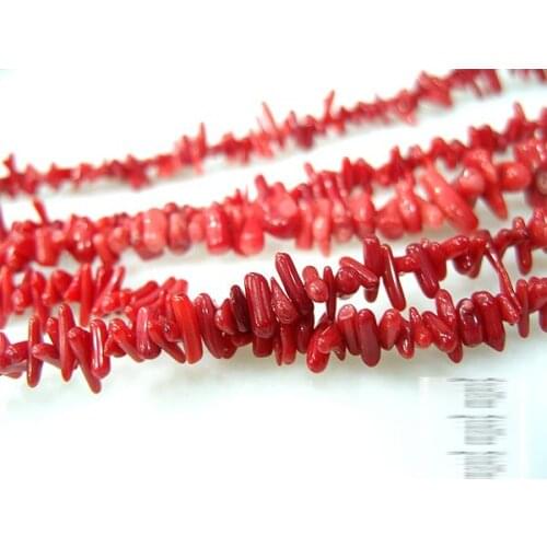 Red coral beads wholesale bulk amorphous semi