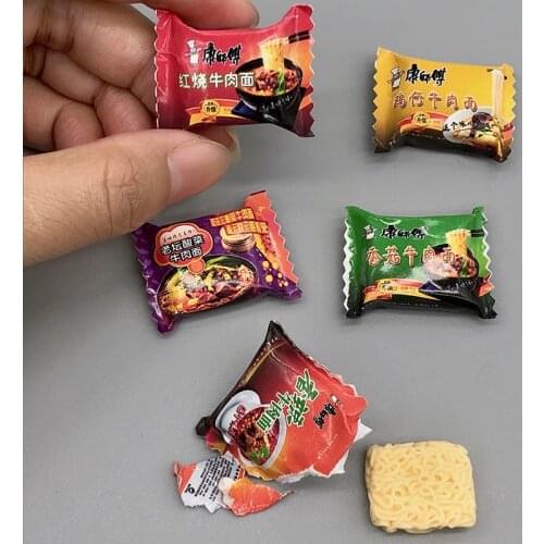 Doll House Play Toys Mini Instant Noodles Miniaturize Play Scene Model Doll Accessories