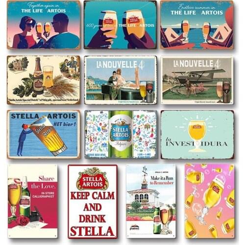 Summer BEER Retro Metal Tin Signs Painting Plaque Art Stickers Wall Bar Pub Cafe Home Garage Poster Decor