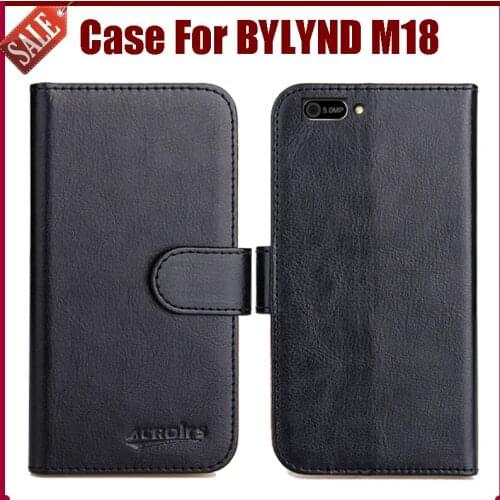 Hot Sale! BYLYND M18 Case New Arrival 6 Colors High Quality Flip Leather Protective Cover For BYLYND M18 Case