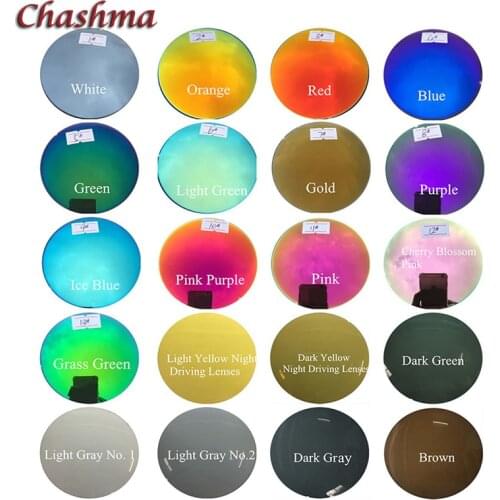 Chashma Brand 1.67 Thin Polarized UV 400 Protection Colorful Sun Lenses Prescription Mercury Sunglasses Myopia Lenses