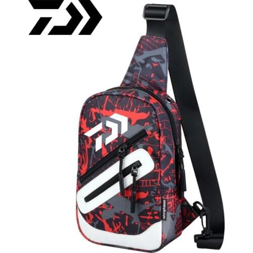 Daiwa Multifunctional Fishing Tackle Bags Single Shoulder Crossbody Bag Waist Pack Fish Lures Gear Utility Storage Fishing Bag