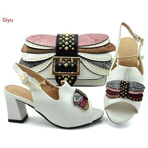 Doershow shoes and bag set Italian shoe with matching bag best selling ladies matching shoe and bag Italy shoe and bags SKP1-43