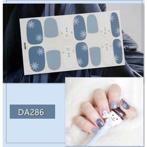 14 Tips/Sheet Full Cover Nail Stickers Nails Art Decoration Minimalist Design Self Adhesive Nail Sticker Nail Accesoires