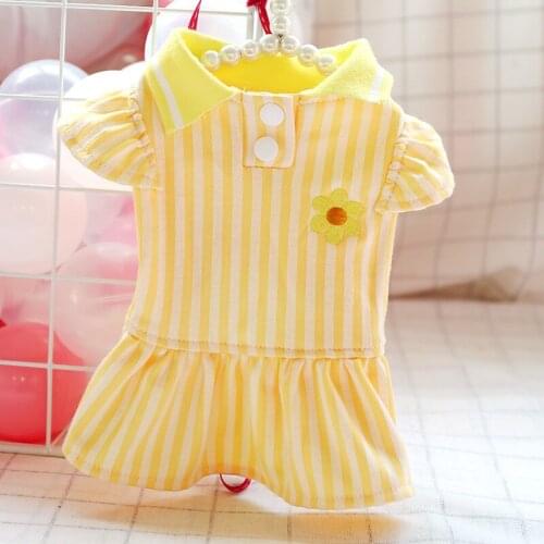 Dog Clothes Teddy Schnauzer Pomeranian Chihuahua Bichon Frise Dog Cute Pet Clothes Comfortable And Casual Daisy POLO Skirt