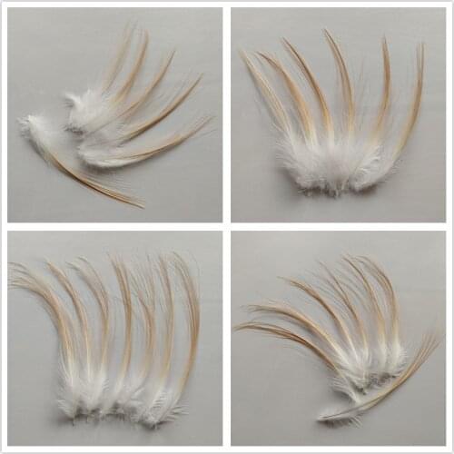 Wholesale 100/500pcs Beautiful 4-8 inches/10-20 cm Golden Heron Silk Feathers For DIY Jewelry Craft Making Decoration