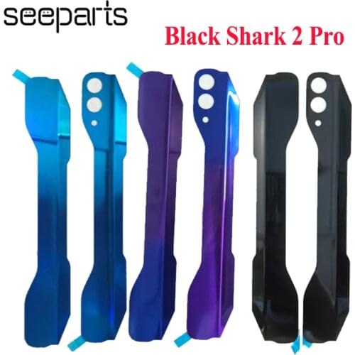 Original For Xiaomi Black Shark 2 Pro Rear Cover Left And Right Glass Strips Replacement Parts Battery Back Cover Glass Strips
