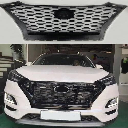 Fit for Hyundai Tucson 2019-2020 FRONT RACING FUSION GRILL MASK COVER GRILLS FIT FOR FUSION MONDEO BLACK SILVER car