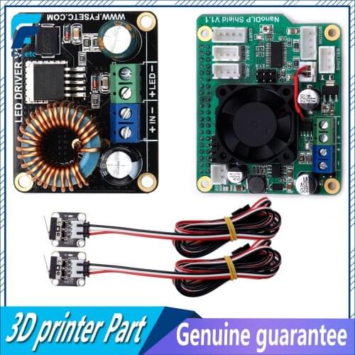 NanoDLP Shield V1.1 Expansion Board +Boost LED Driver Board + 2pcs CR-10 Endstops Limit Switch For SLA UV Cured 3D Printer Parts