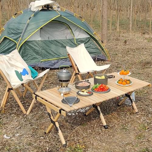 Solid Wood Folding Side Table Using Environmentally Friendly Paint Waterproof And Non-Fading Firm& Strong For Porch Balcony
