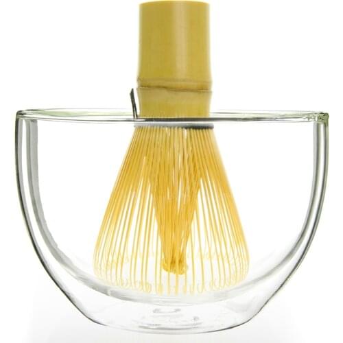 Heat Insulated Double Walled Glass Matcha Bowl Japanese Ceremony Chawan Cup Glassware Wholesale Big Modern Salad Utensil