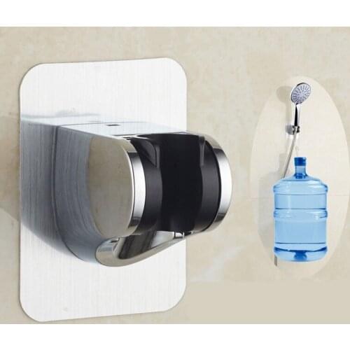 1pc Shower Head Holder Self-Adhesive Showerhead Bracket Adjustable Wall Mount Storage Rack Home Hotel Bathroom Bidet Accessories