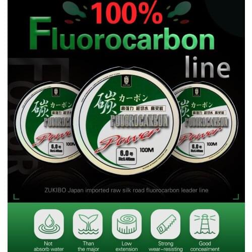 100M 100% fluorocarbon Fishing Line Carbon Fiber Leader Line fly fishing line pesca Super Strong Multifilament carp Fishing Line