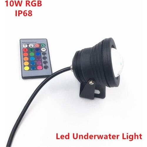 DC12V 10W RGB LED underwater lawn light 24key IR remote IP68 waterproof