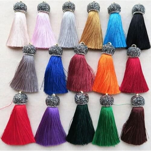20Pcs/lot Colorful Tassel Cord Pendant Charm Tassel For DIY Women necklace earrings Jewelry Making PD137B